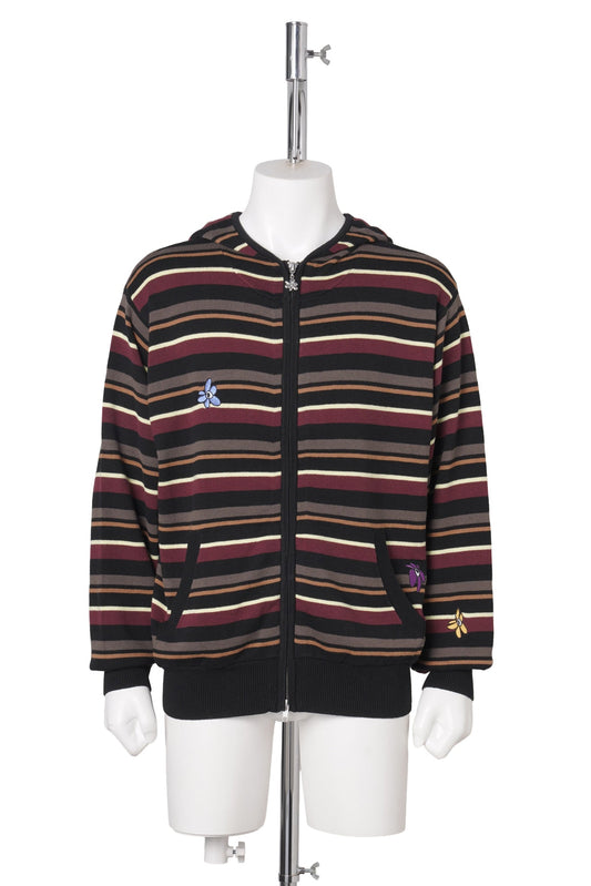 NAMES GO BY HOODED ZIP THRU KNIT / MULTI