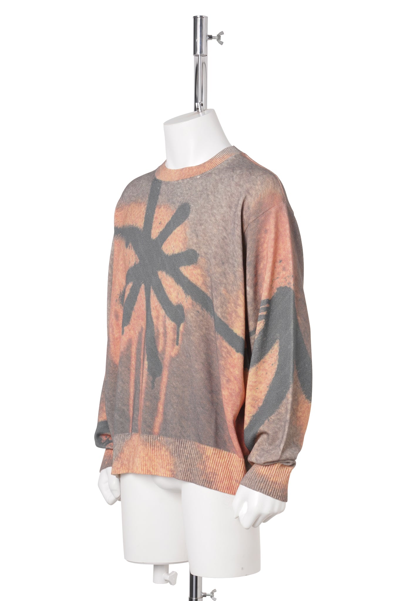 GETTING OVER PRINTED KNIT CREWNECK / MULTI