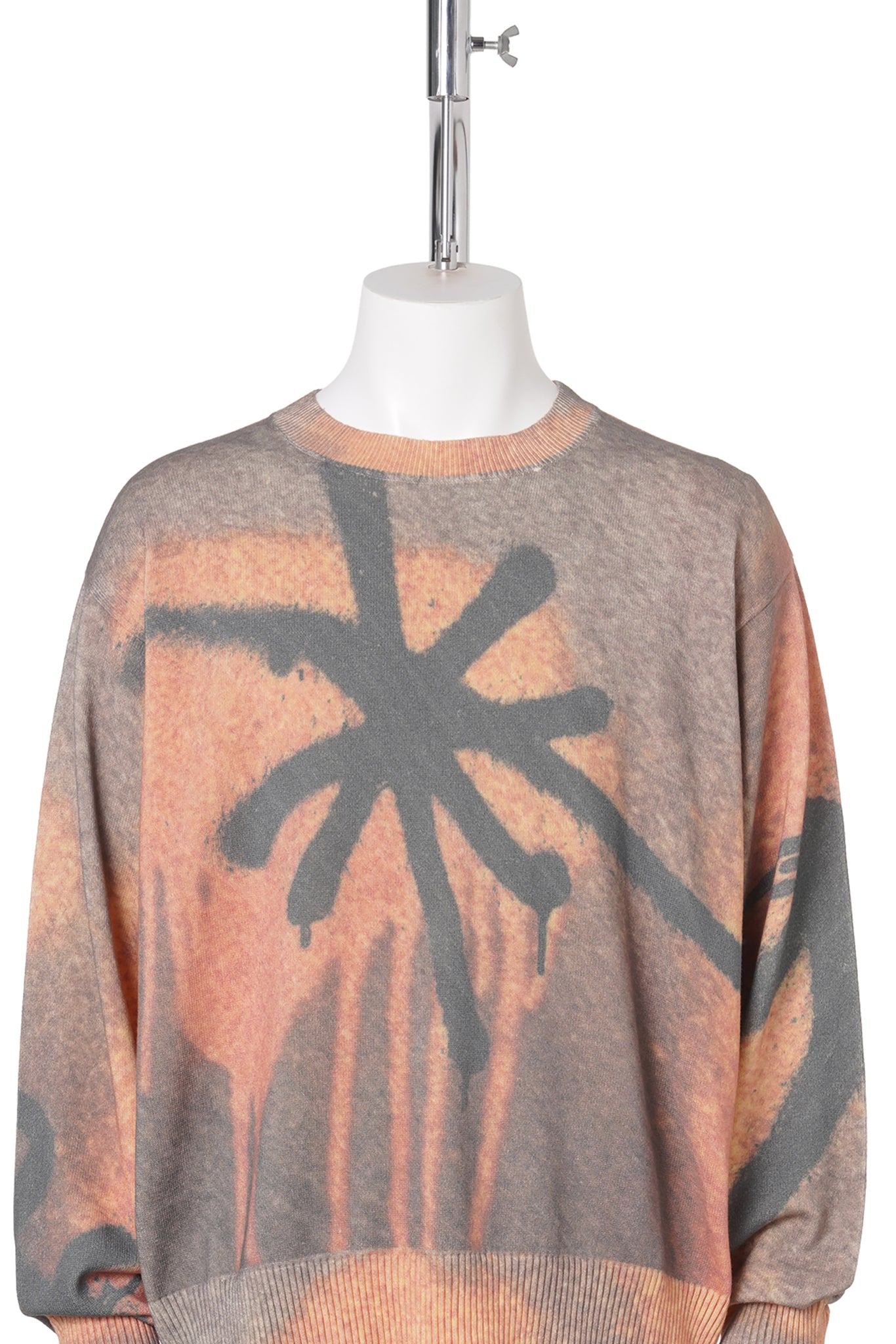 GETTING OVER PRINTED KNIT CREWNECK / MULTI