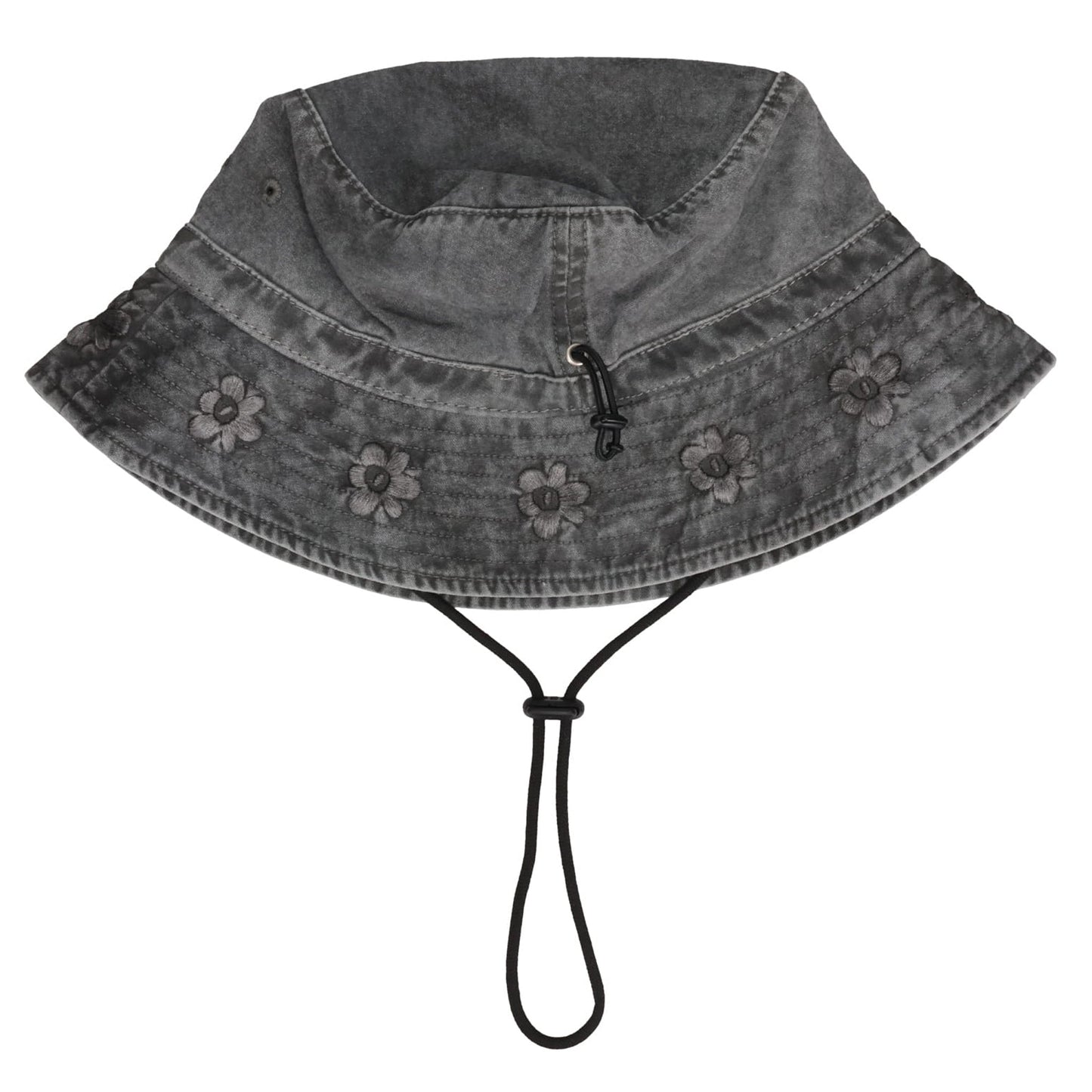 GESTURES SUN HAT / BLACK WASH