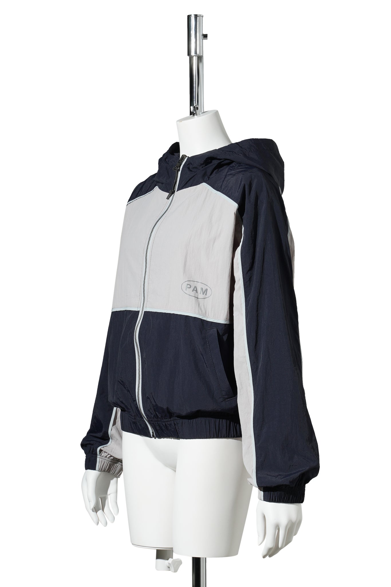 DOUBLE DEALING ZIP THROUGH JACKET / NAVY/GREY