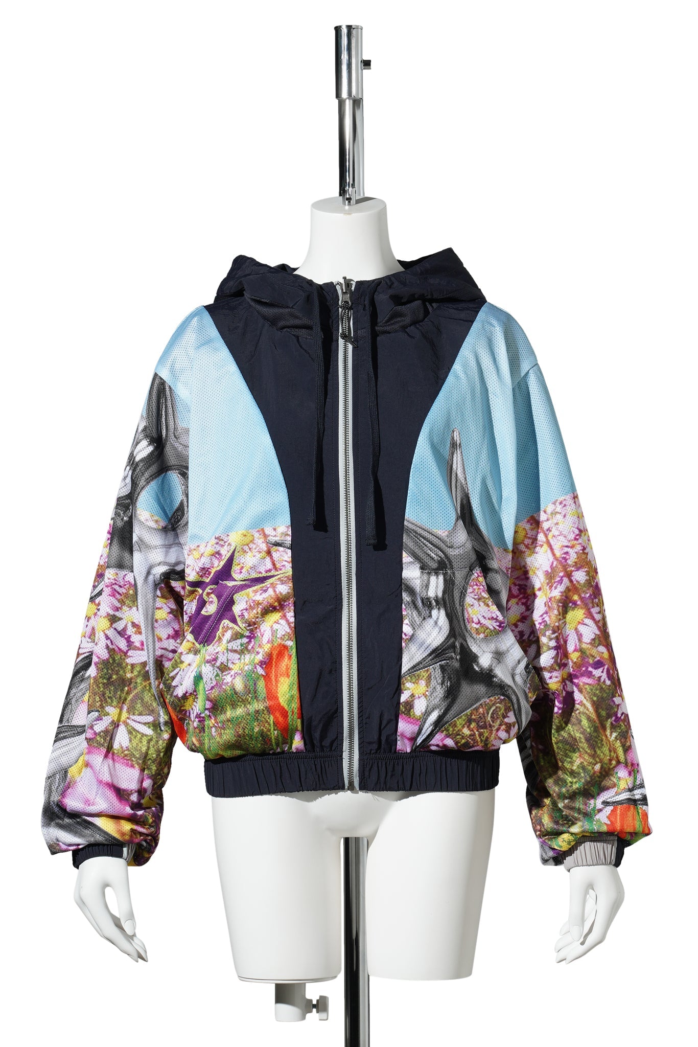 DOUBLE DEALING ZIP THROUGH JACKET / NAVY/GREY