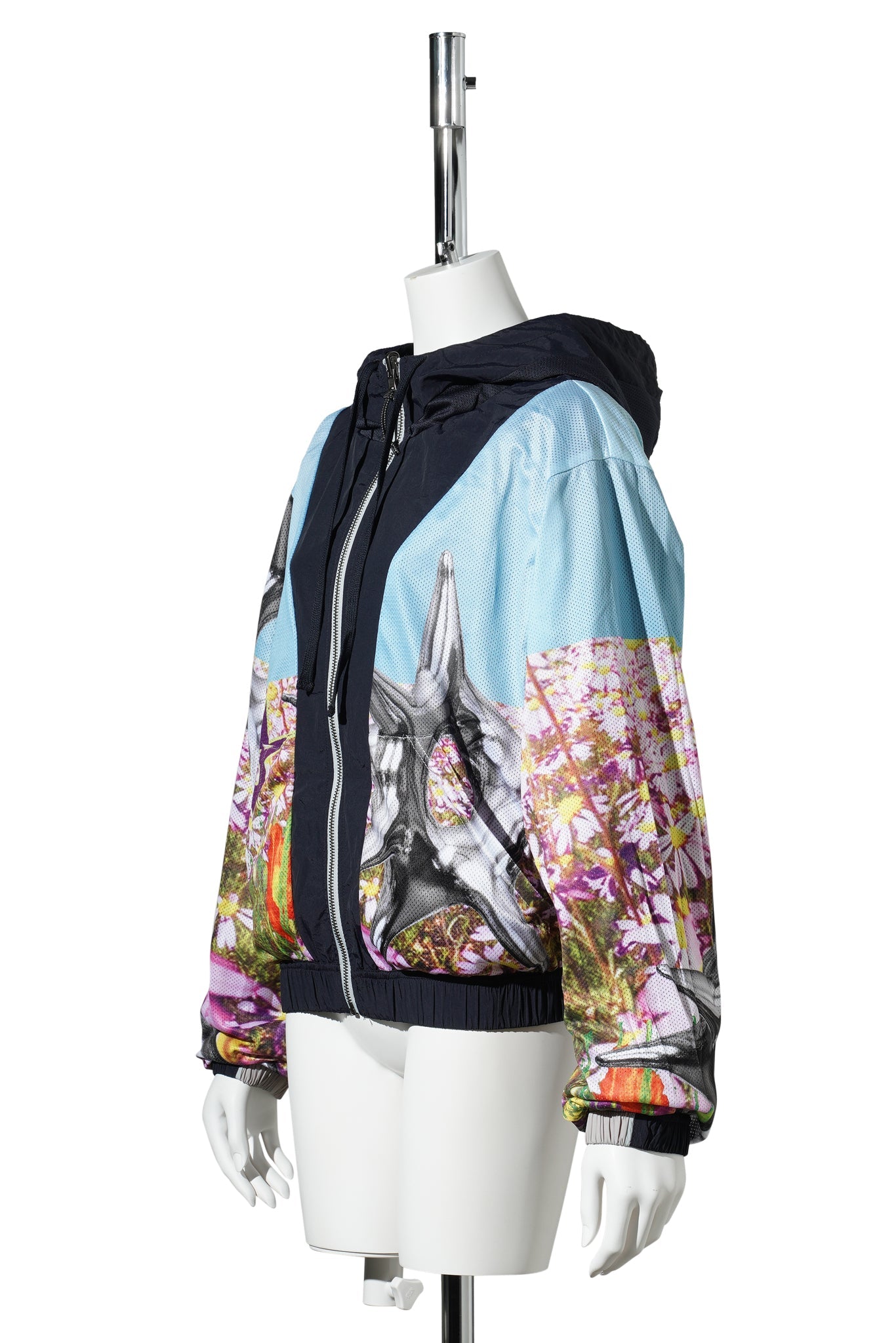 DOUBLE DEALING ZIP THROUGH JACKET / NAVY/GREY