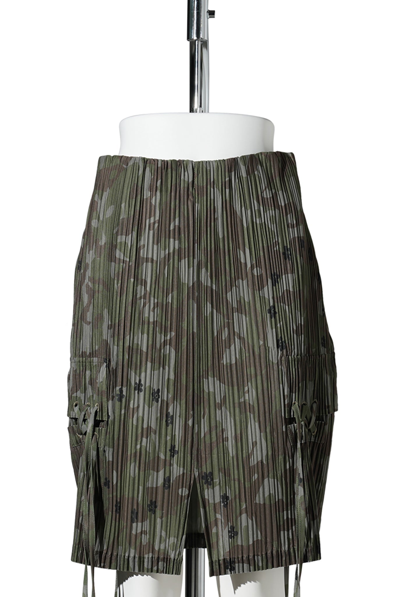 OAKLEAF PLEATED SKIRT / CAMO