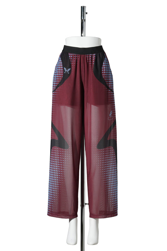 STIPPLE MESH PANTS / BRICK RED