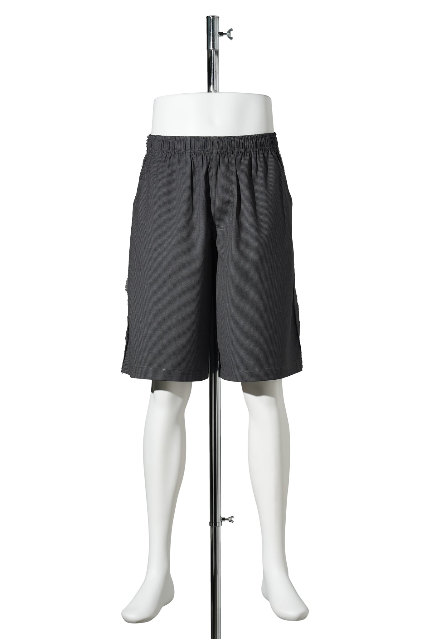 PINSTRIPED A RUSSELL SHORTS / CHARCOAL