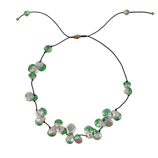 VACANZA PEARL NECKLACE / GREEN