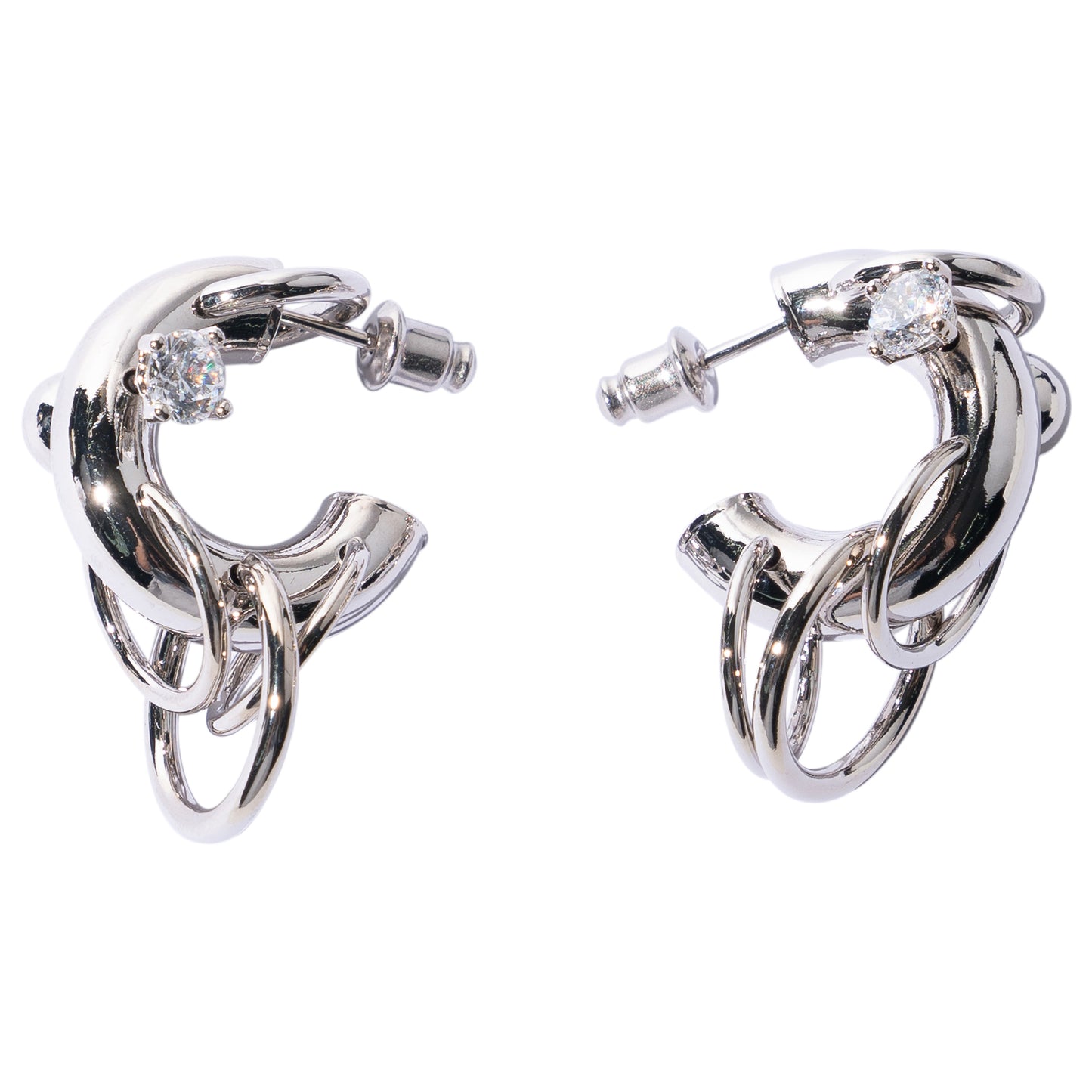 PIERCED HOOPS / SILVER
