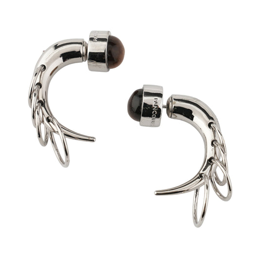 PIERCED SPINA EARRINGS / SILVER