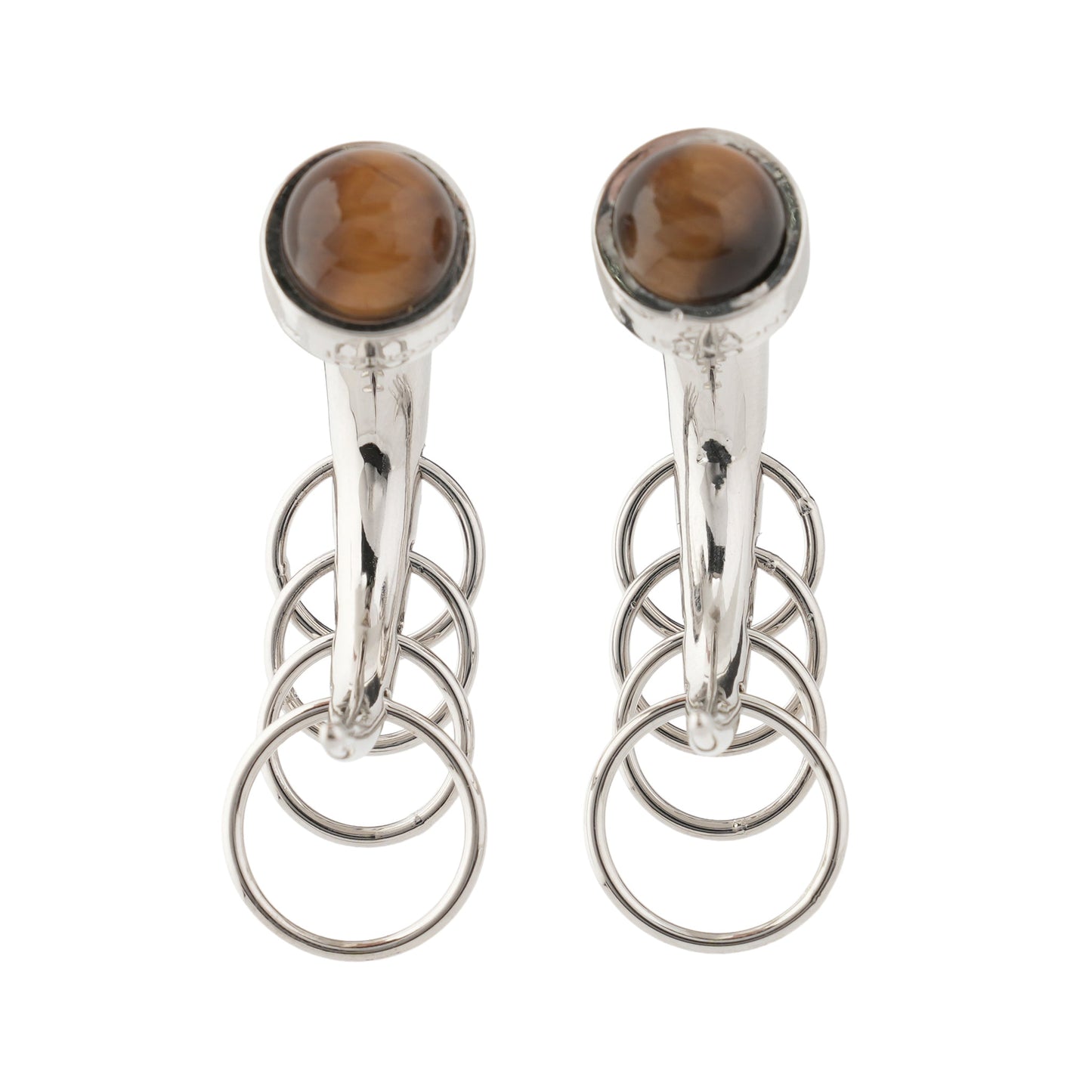 PIERCED SPINA EARRINGS / SILVER