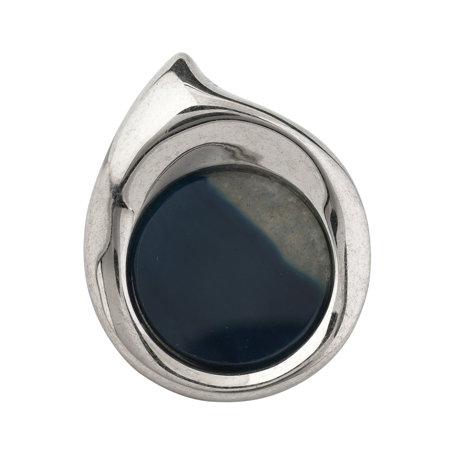 DUSK RING SMALL / AZURE AGATE
