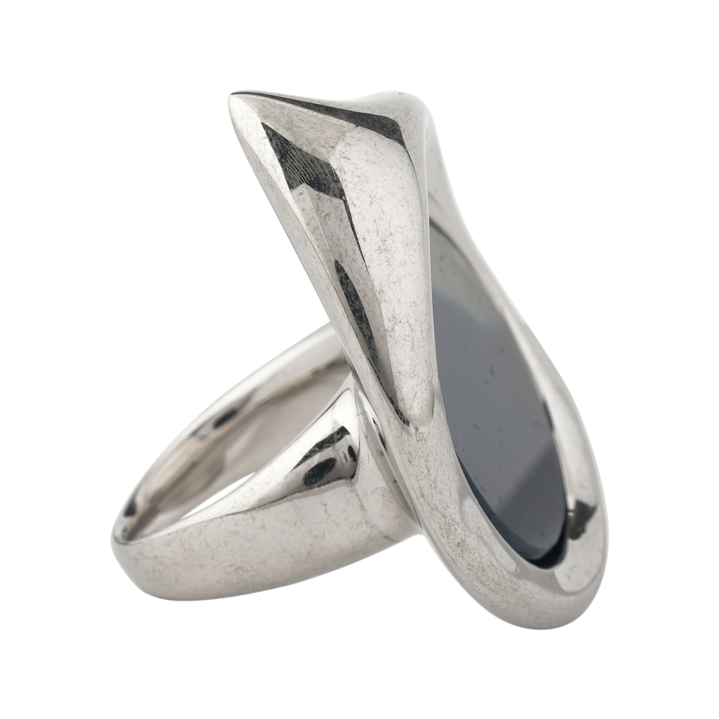 DUSK RING SMALL / AZURE AGATE