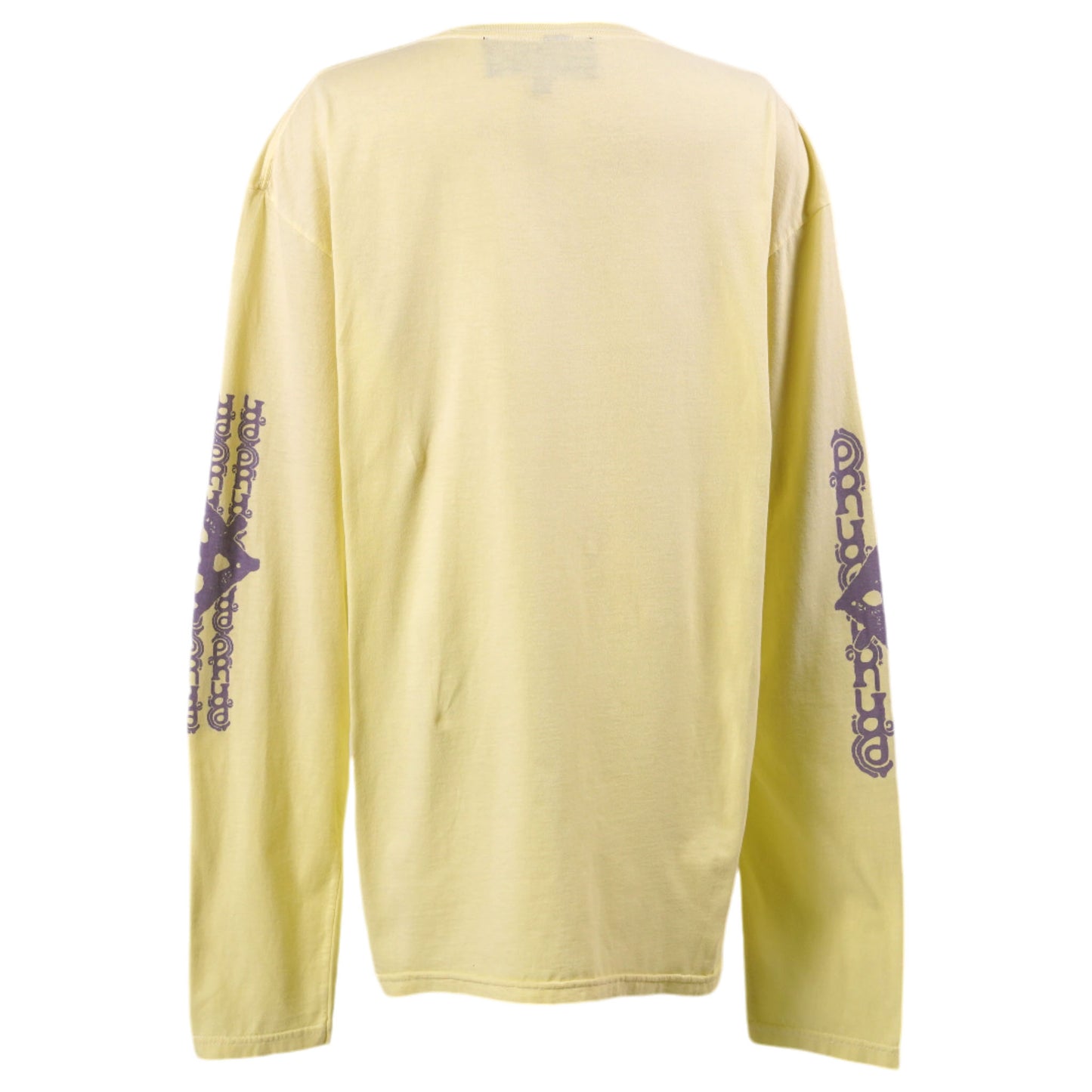 CROCHET PATCH LONGSLEEVE TEE / PASTEL YELLOW