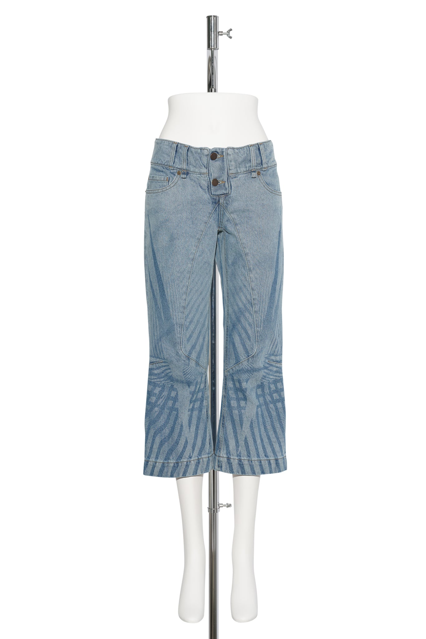 DENIM CAPRI PANTS / BLUE