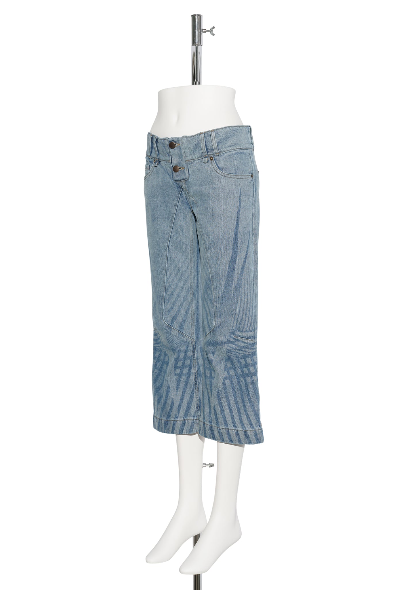 DENIM CAPRI PANTS / BLUE