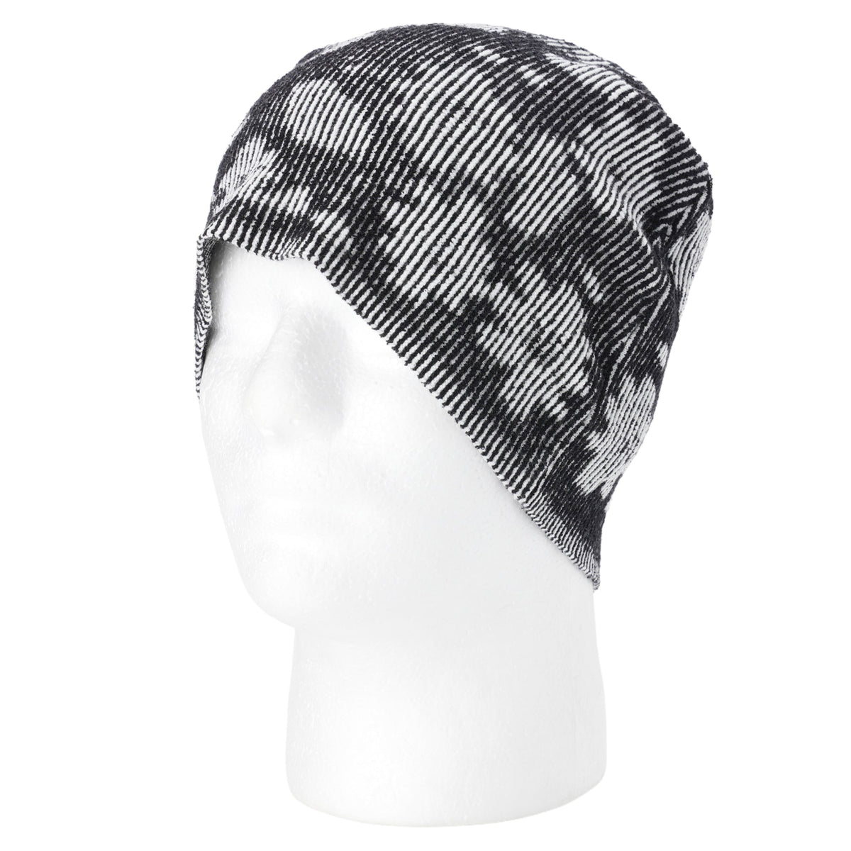 ILLUSION KNIT BEANIE / BLACK/WHITE
