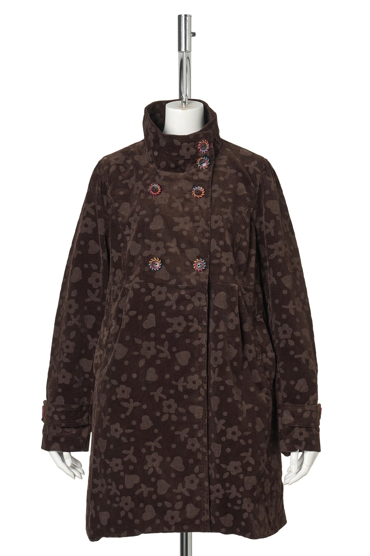 DOUBLE BREASTED PEACOAT / BROWN