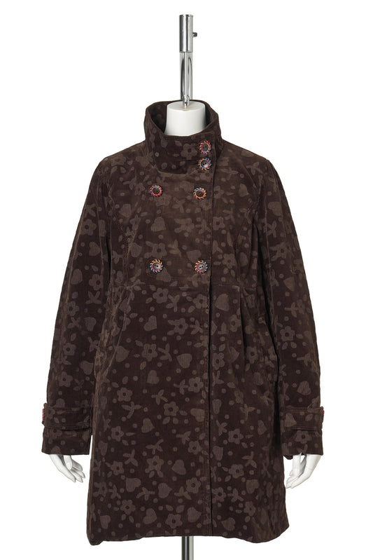 DOUBLE BREASTED PEACOAT / BROWN