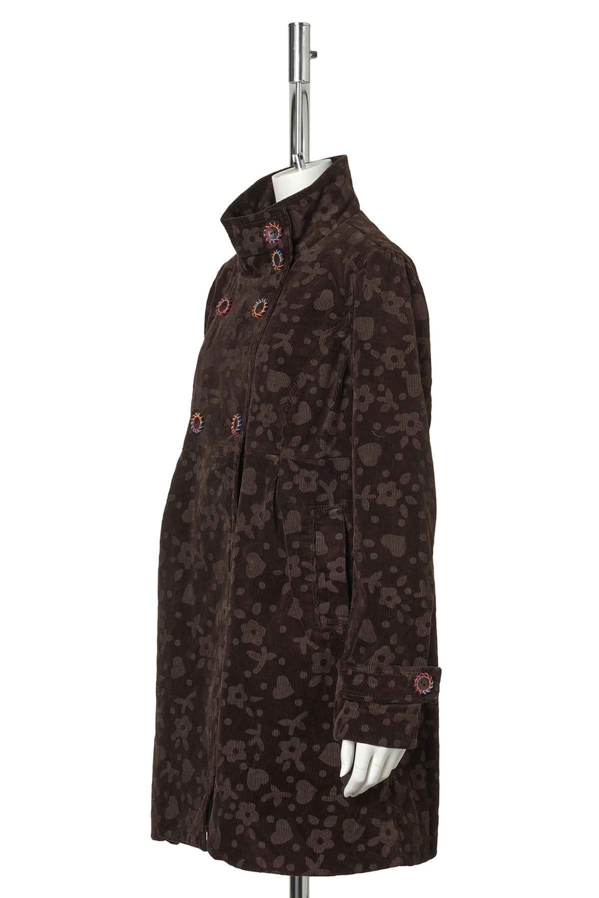 DOUBLE BREASTED PEACOAT / BROWN