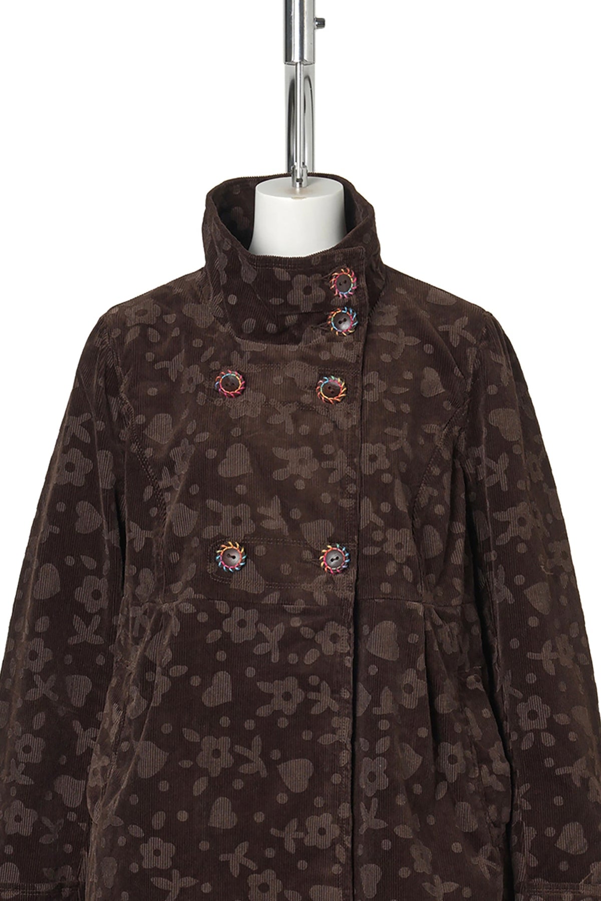 DOUBLE BREASTED PEACOAT / BROWN