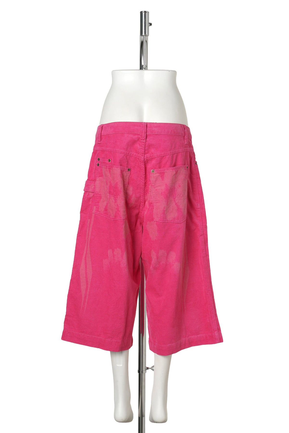 CORDUROY BAGGY LONG BERMUDAS / FUCHSIA