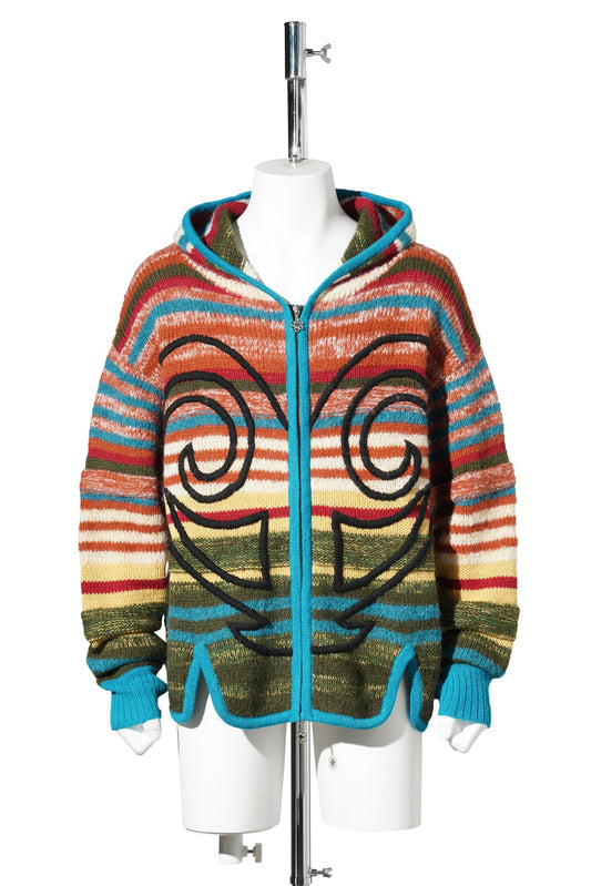KNITTED HOODIE / RAINBOW