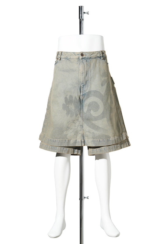 DENIM SKORT / SAND