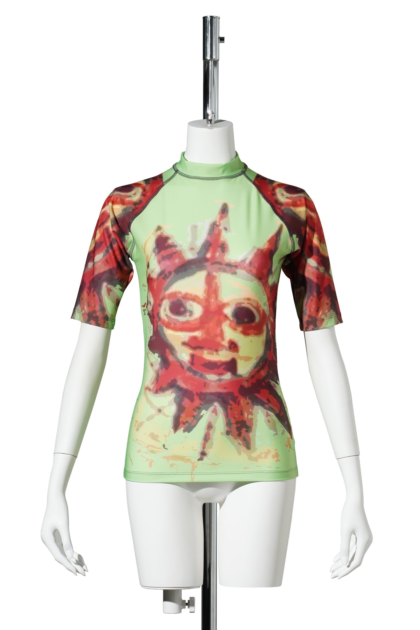 SHORT SLEEVE RASH GUARD / CHARTREUSE