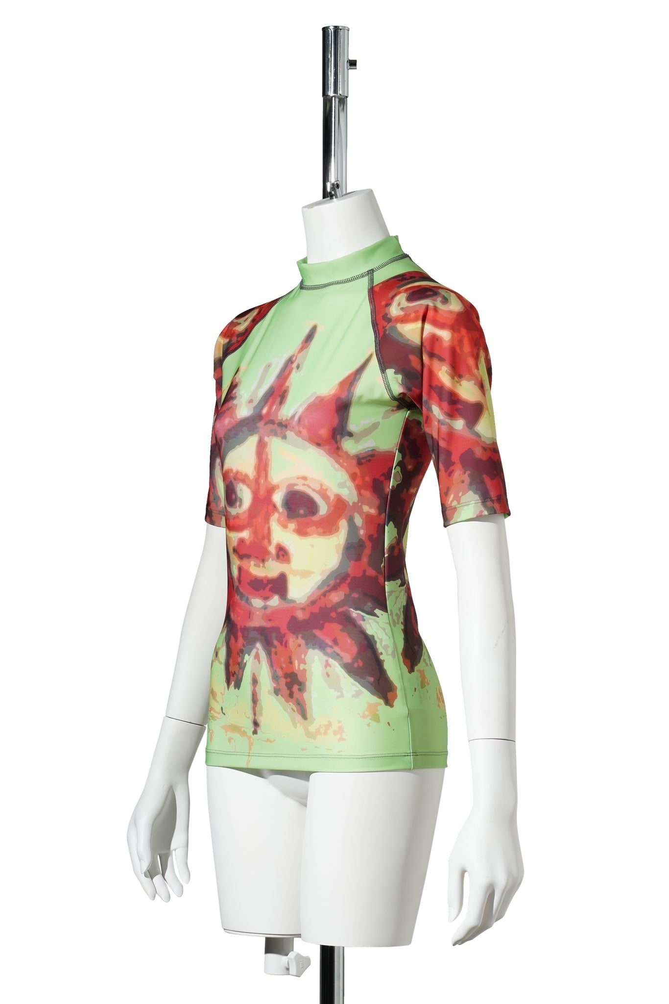SHORT SLEEVE RASH GUARD / CHARTREUSE
