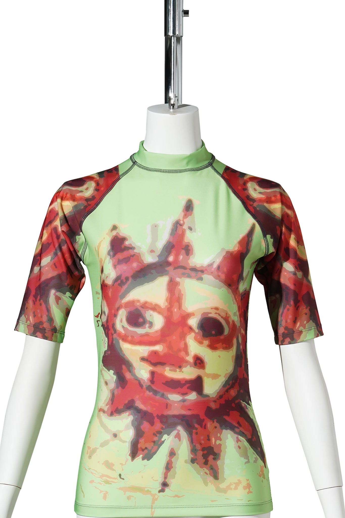 SHORT SLEEVE RASH GUARD / CHARTREUSE
