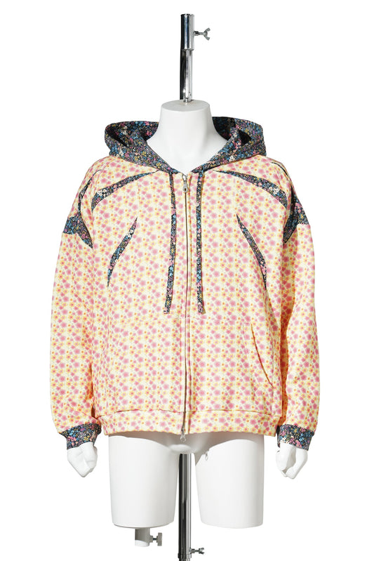 HOODIE / PINK/CREAM FLOWER