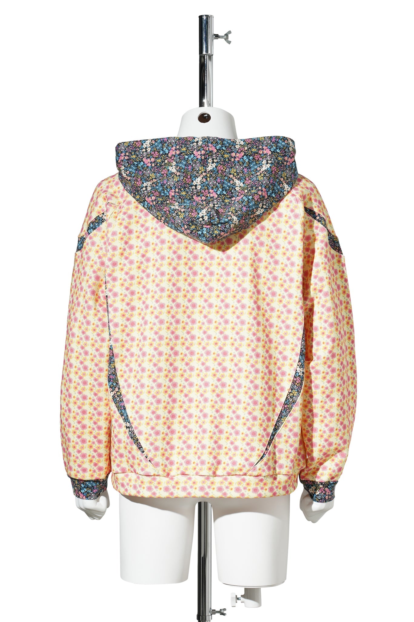 HOODIE / PINK/CREAM FLOWER
