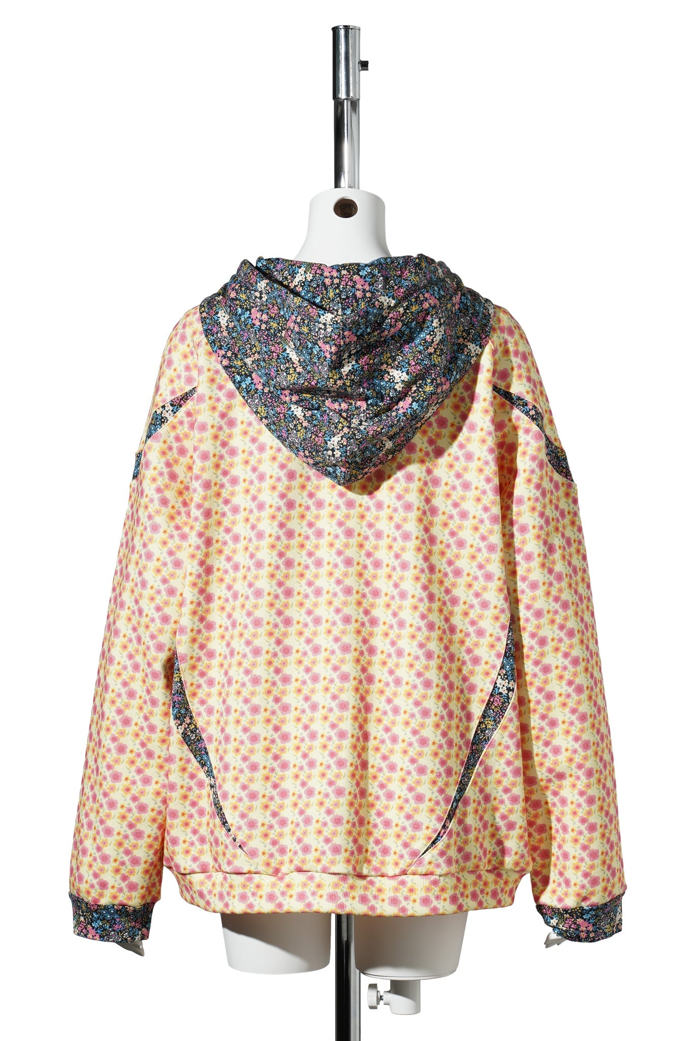 HOODIE / PINK/CREAM FLOWER
