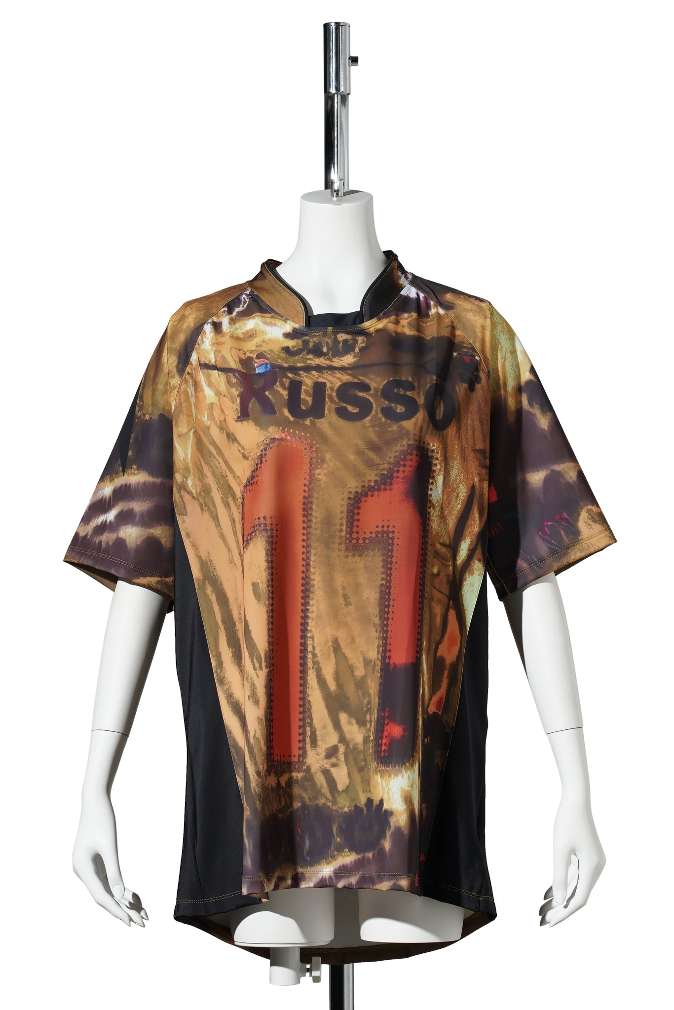 SPORT LOOSE FIT SHORT SLEEVE TOP / MUSTARD
