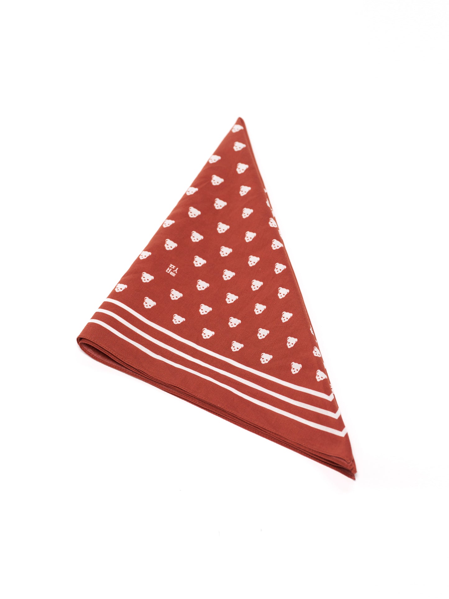 BROWN PUSH-SKULL COTTON SCARF / BROWN/PATTERN