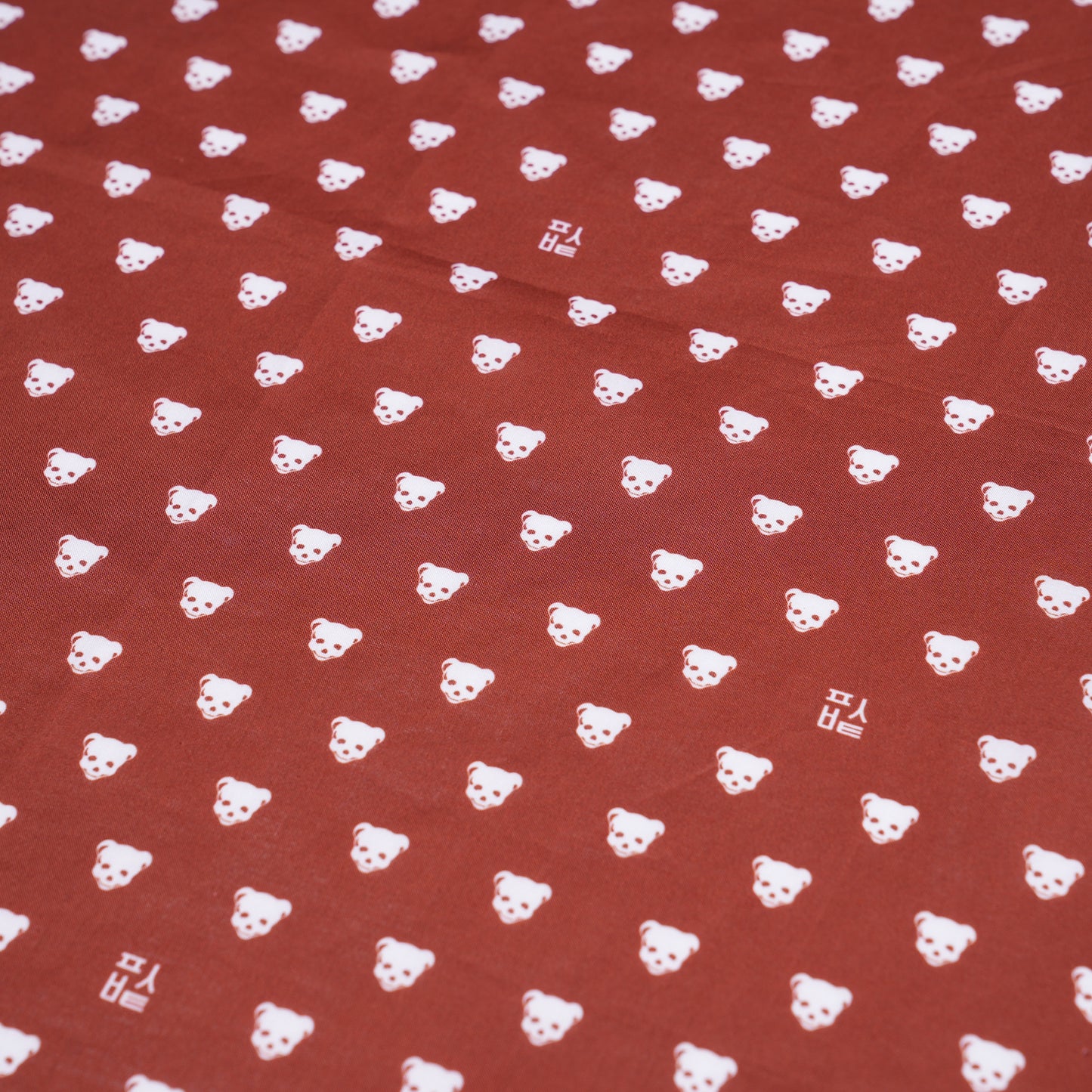 BROWN PUSH-SKULL COTTON SCARF / BROWN/PATTERN