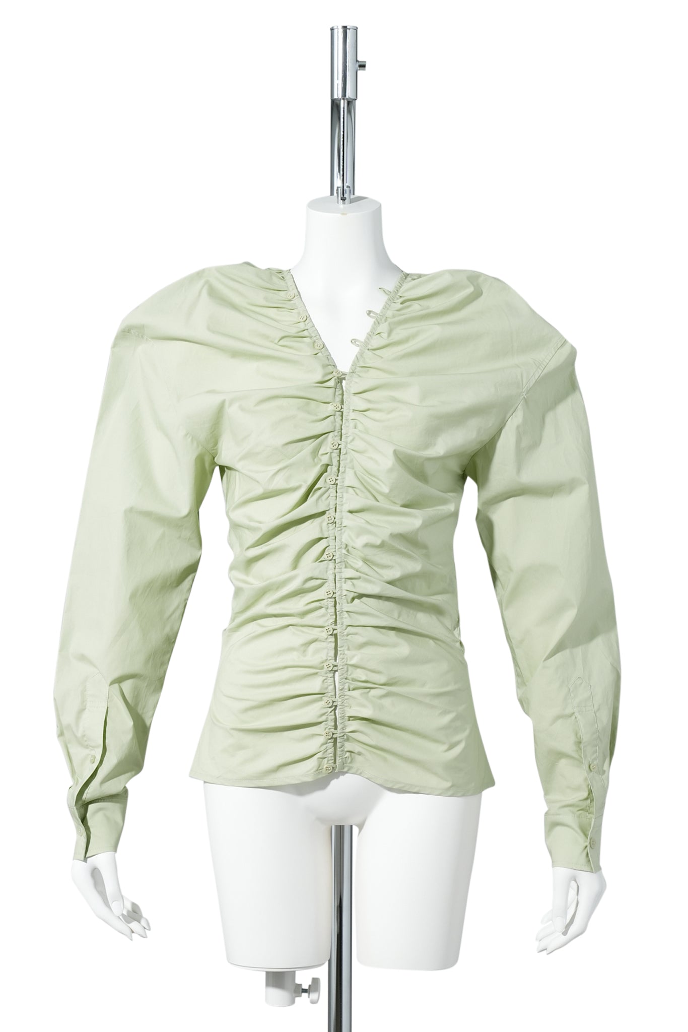 LIGHT GREEN BUTTON LINK SHIRT / LIGHT GREEN