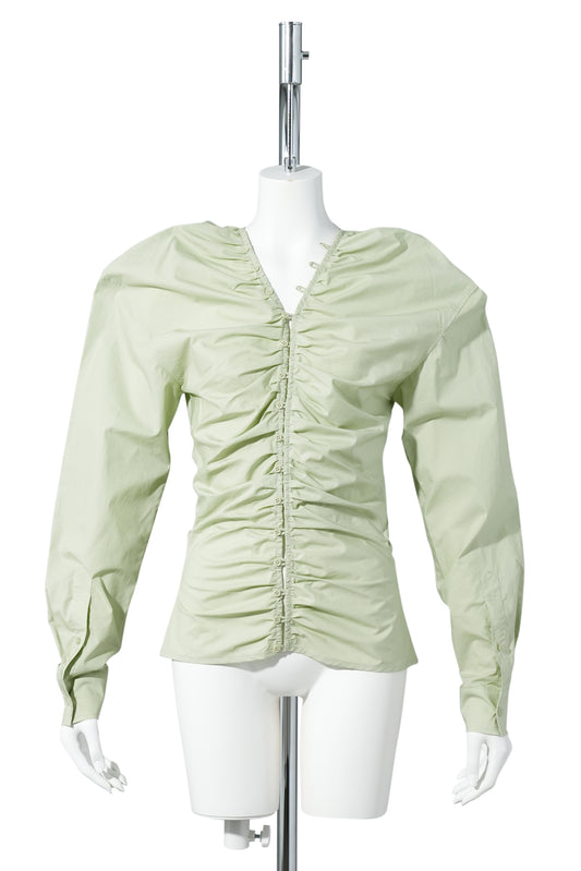 LIGHT GREEN BUTTON LINK SHIRT / LIGHT GREEN
