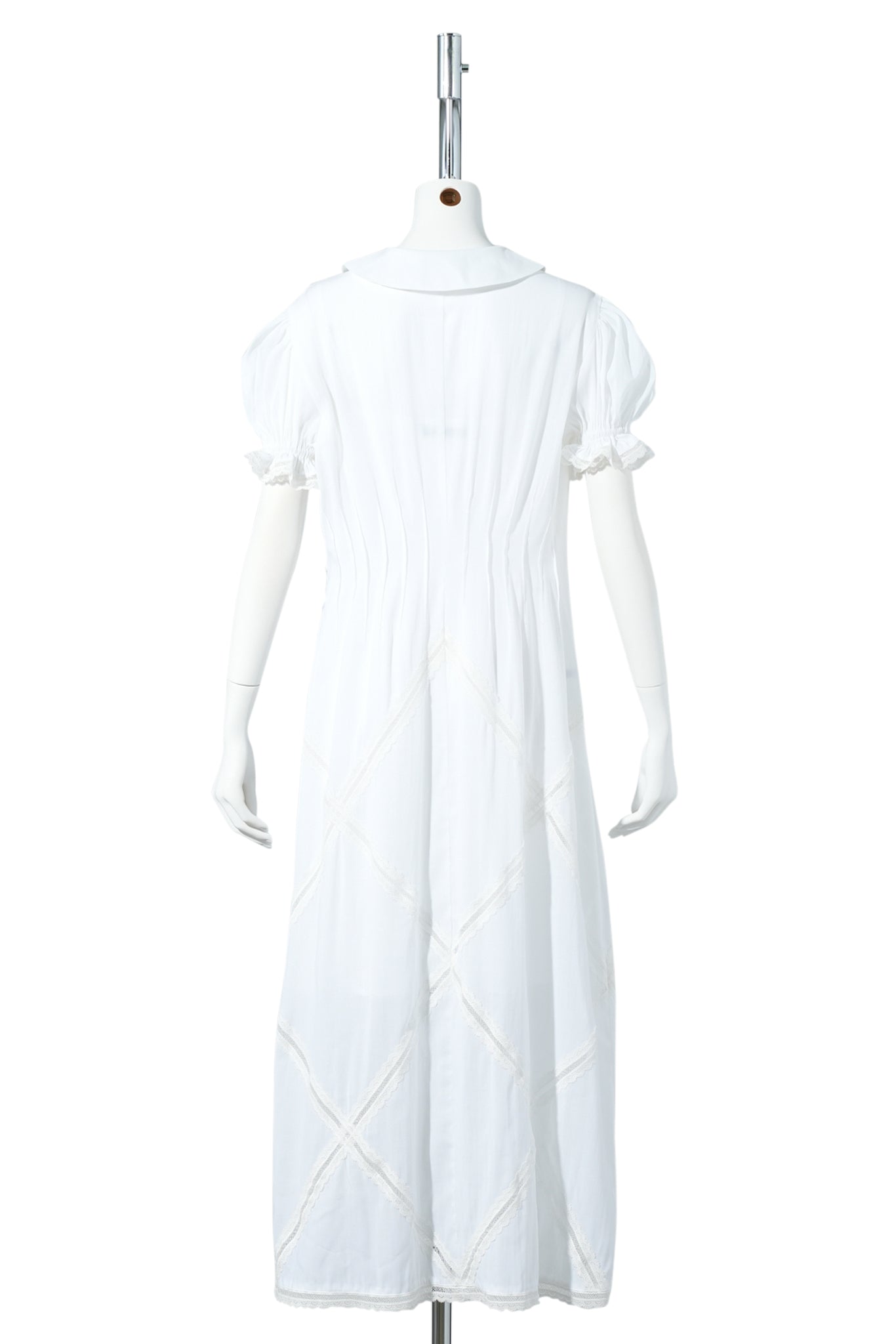 WHITE DIAMOND LACE DRESS / WHITE