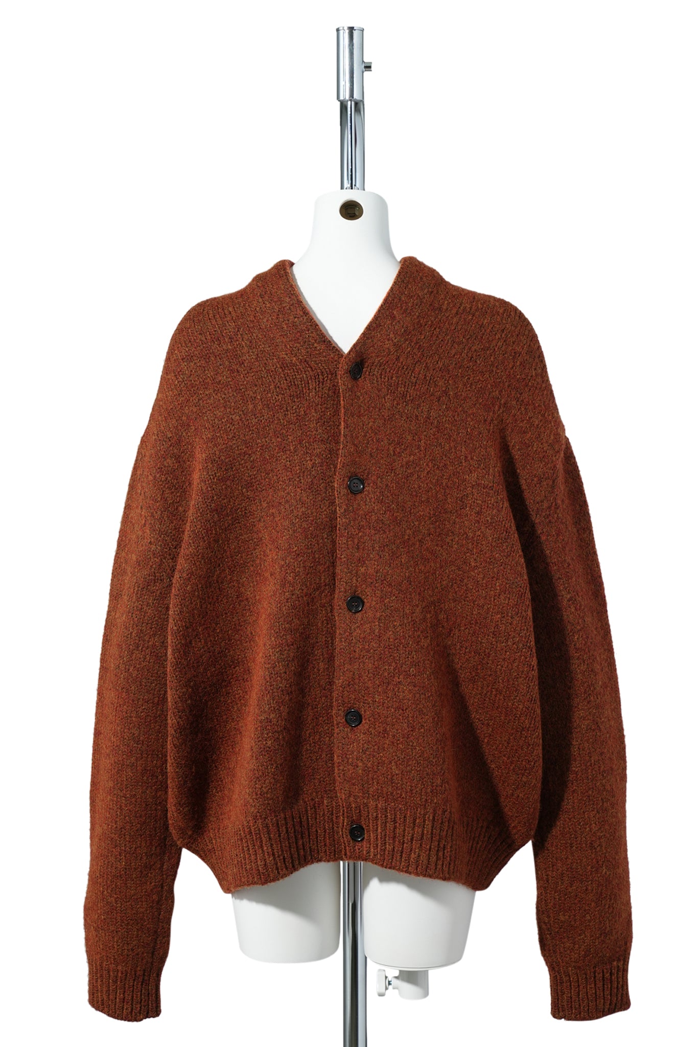 BROWN STRAP POINT CARDIGAN / BROWN