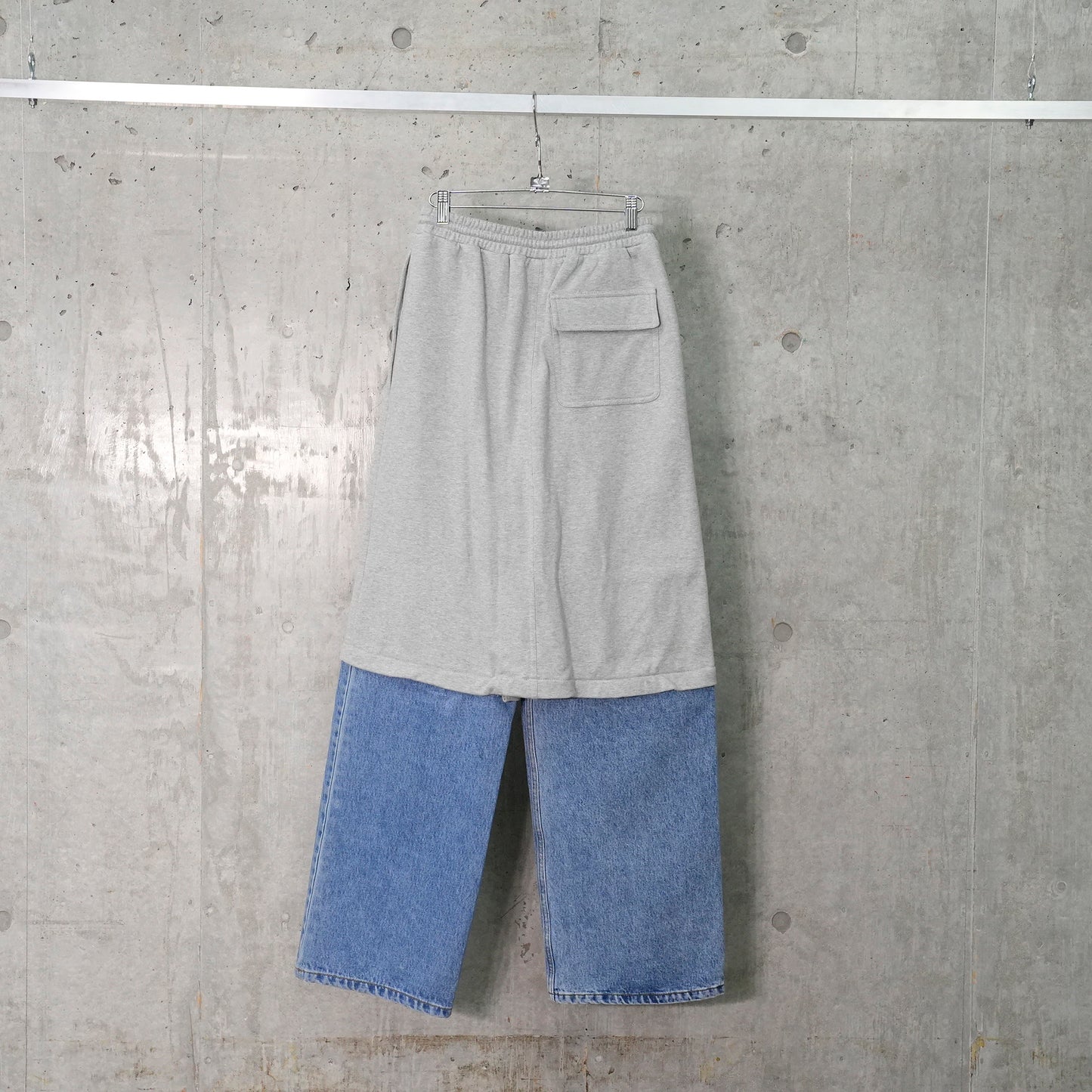 SHORTS LAYERED JEANS / BLUE