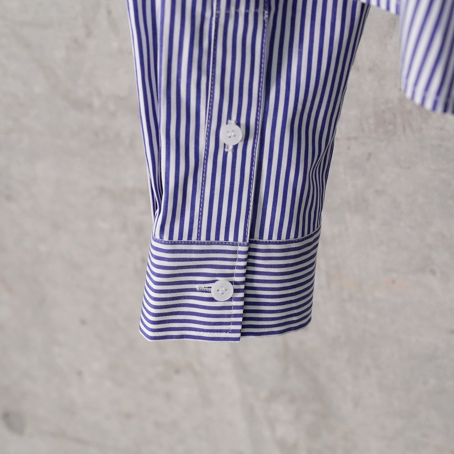 STRIPE TWO WAY SHIRT / WHITE BLUE