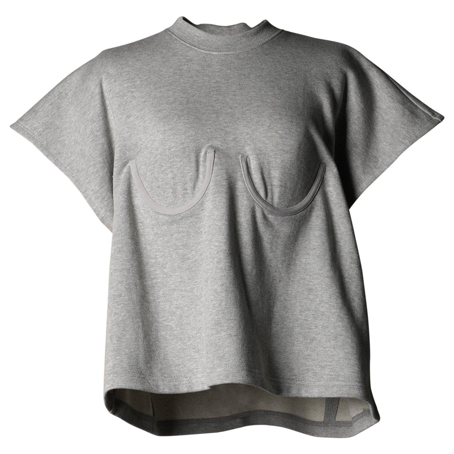 BRA POINT SLEEVELESS JERSEY TOP / GRAY