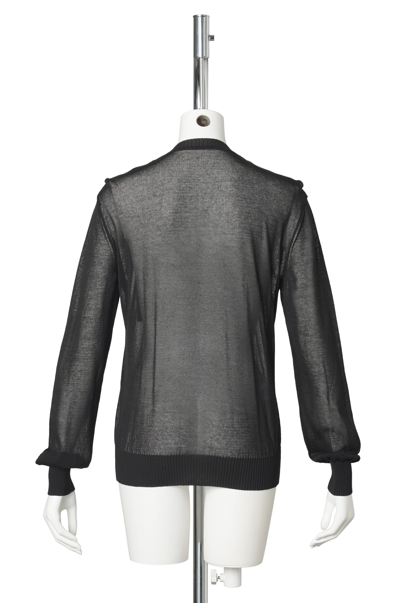SHIRT LAYERED KNIT TOP / BLACK