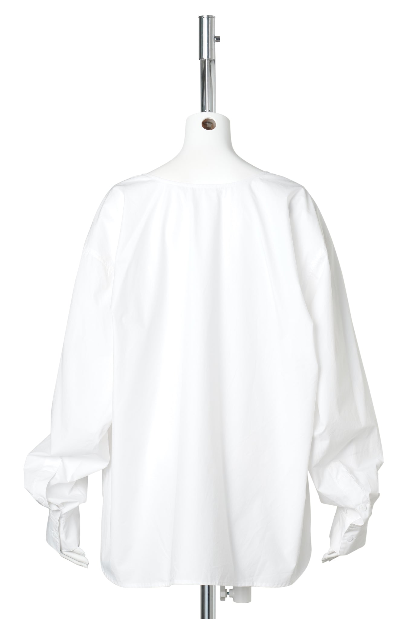 WHITE MOVABLE COLLAR SHIRT / WHITE