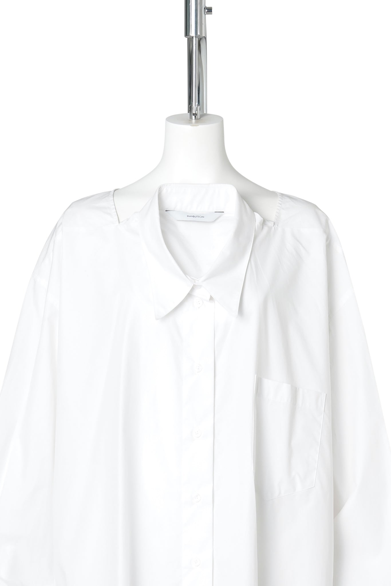 WHITE MOVABLE COLLAR SHIRT / WHITE