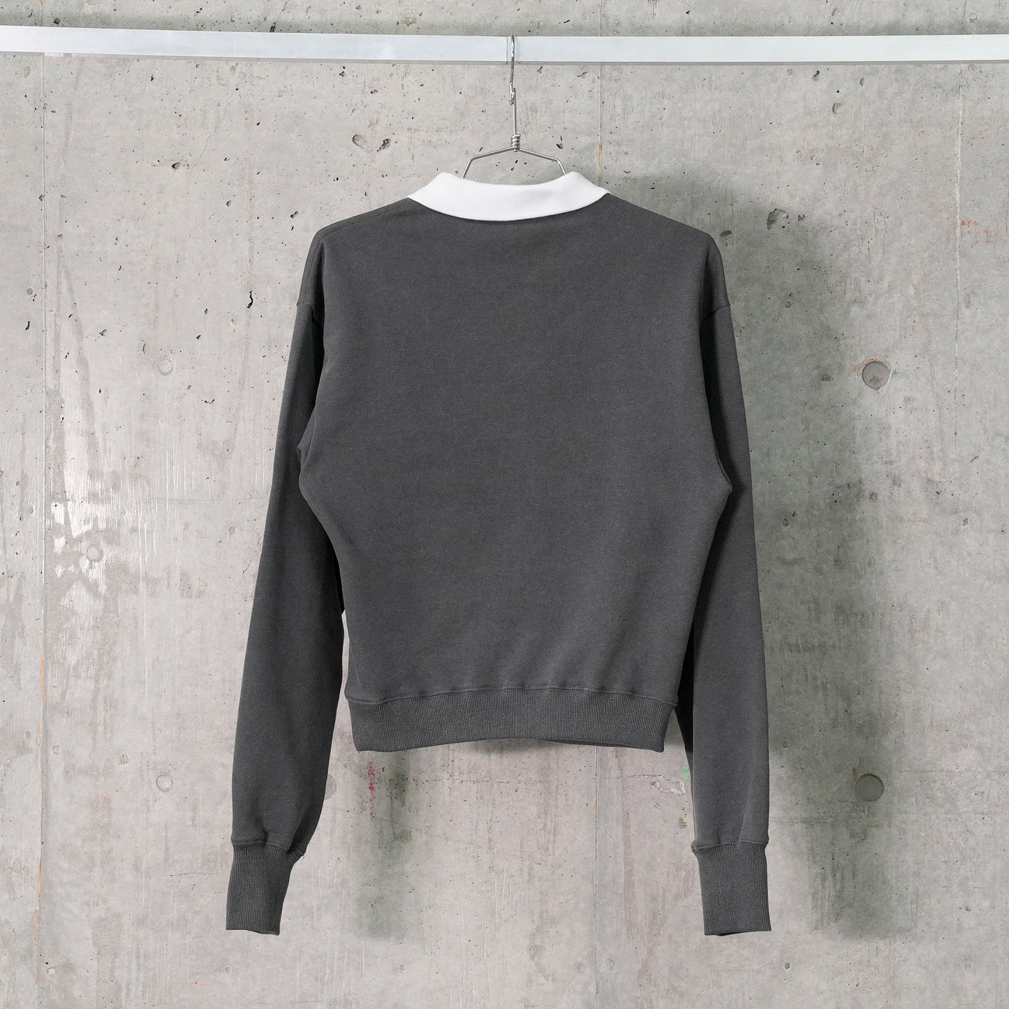 STNDARD COLLAR JERSEY TOP / DARK GRAY