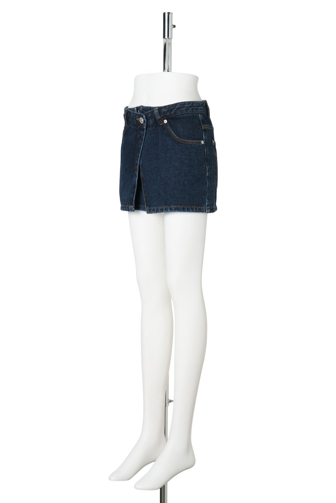 DARK BLUE DENIM MINI SKIRT / DARK BLUE