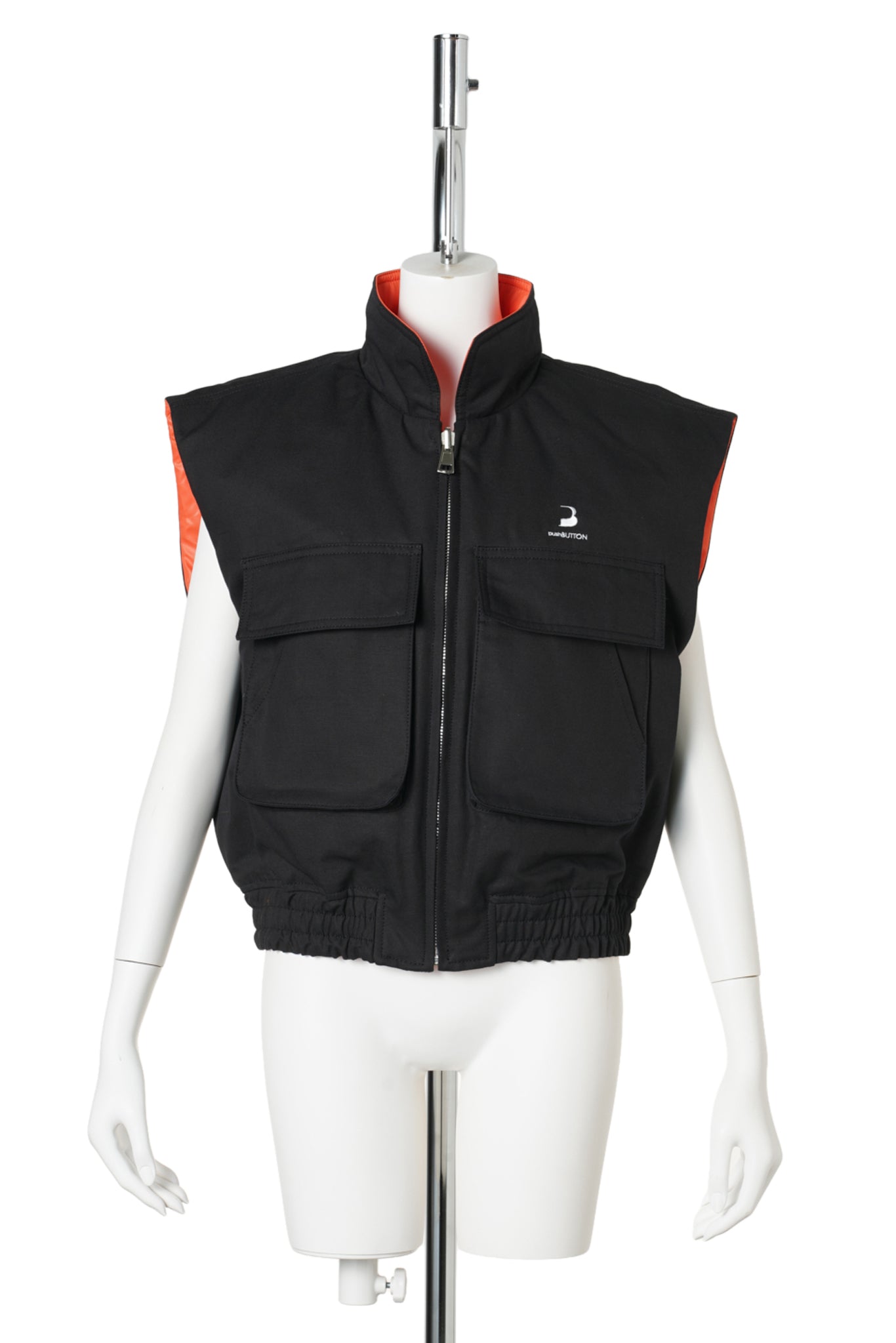 BLACK REVERSIBLE PADDED VEST / BLACK