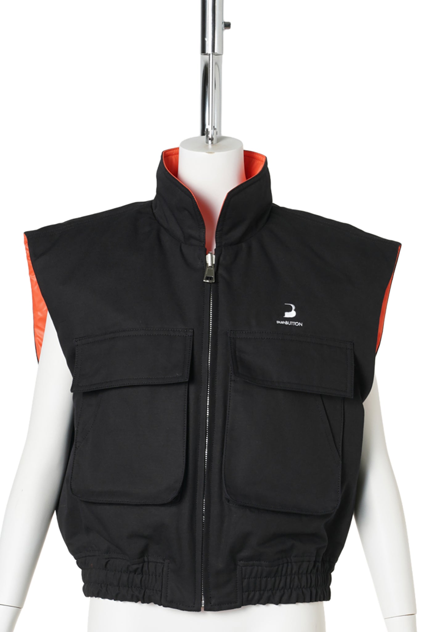 BLACK REVERSIBLE PADDED VEST / BLACK